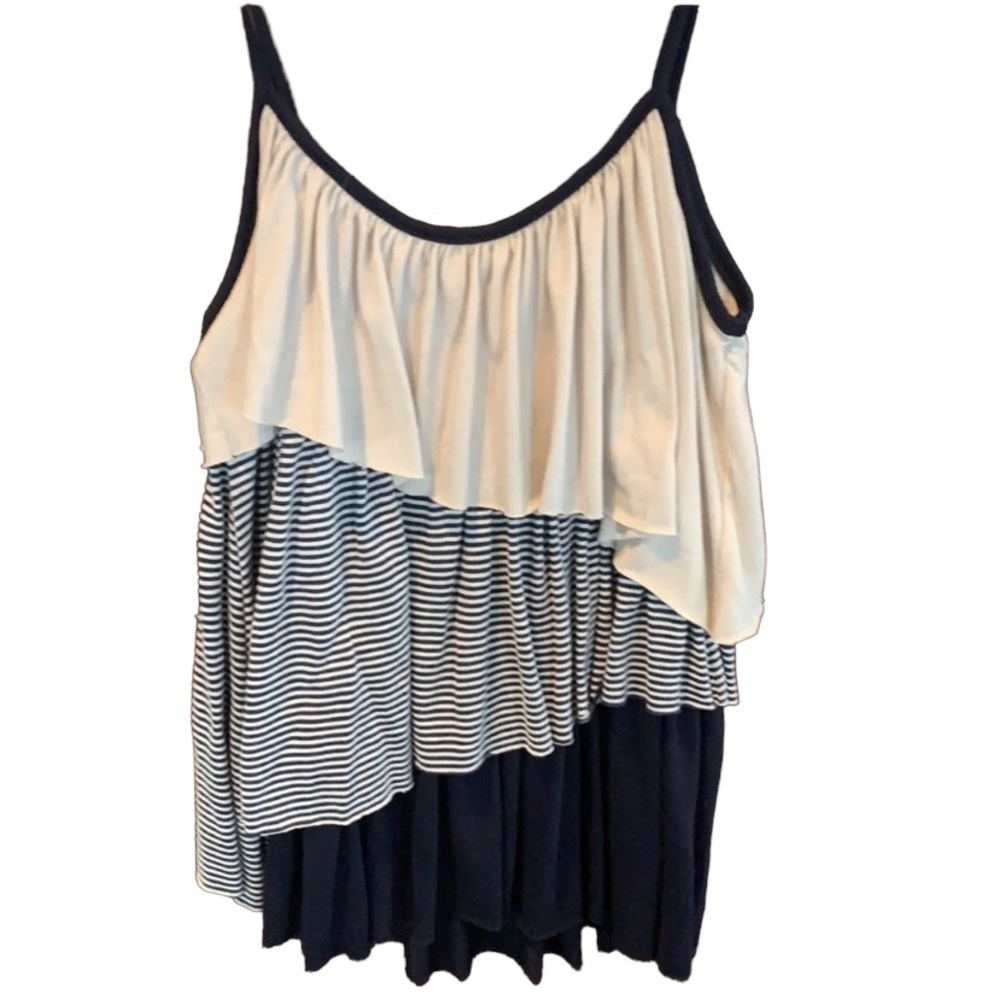 Forever 21 Ruffled Tank Top, Ombré Blue